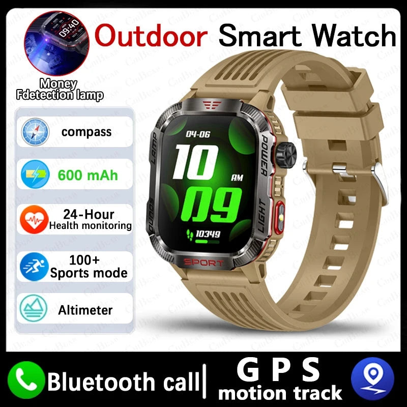 2024 Outdoor Smartwatch with Fitness Tracker & Bluetooth Calls