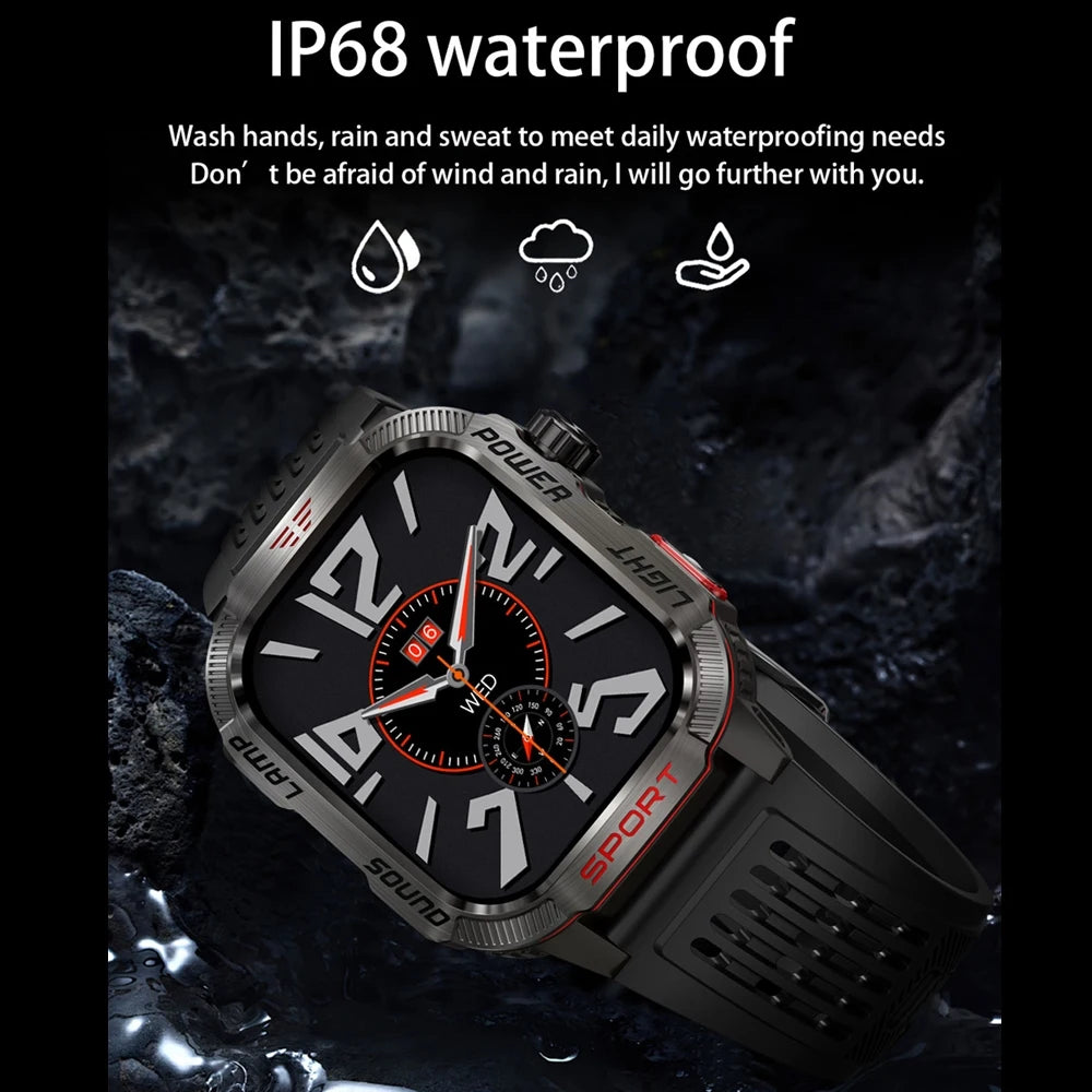 2024 Outdoor Smartwatch with Fitness Tracker & Bluetooth Calls