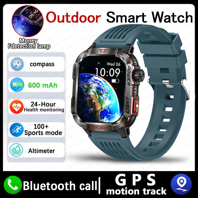 2024 Outdoor Smartwatch with Fitness Tracker & Bluetooth Calls