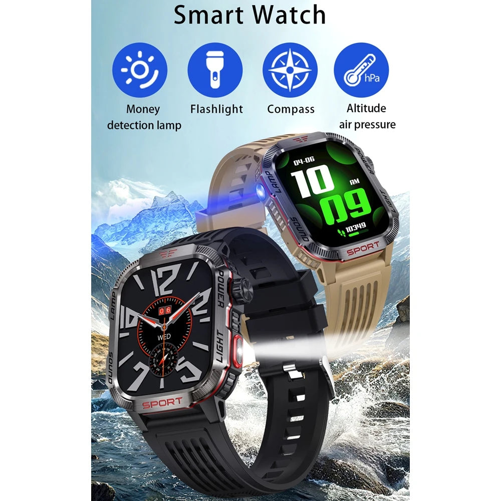 2024 Outdoor Smartwatch with Fitness Tracker & Bluetooth Calls