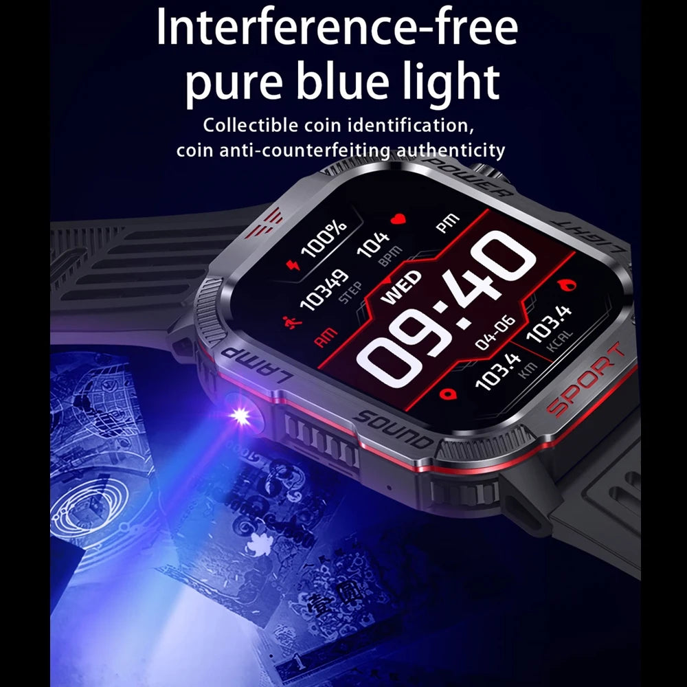 2024 Outdoor Smartwatch with Fitness Tracker & Bluetooth Calls