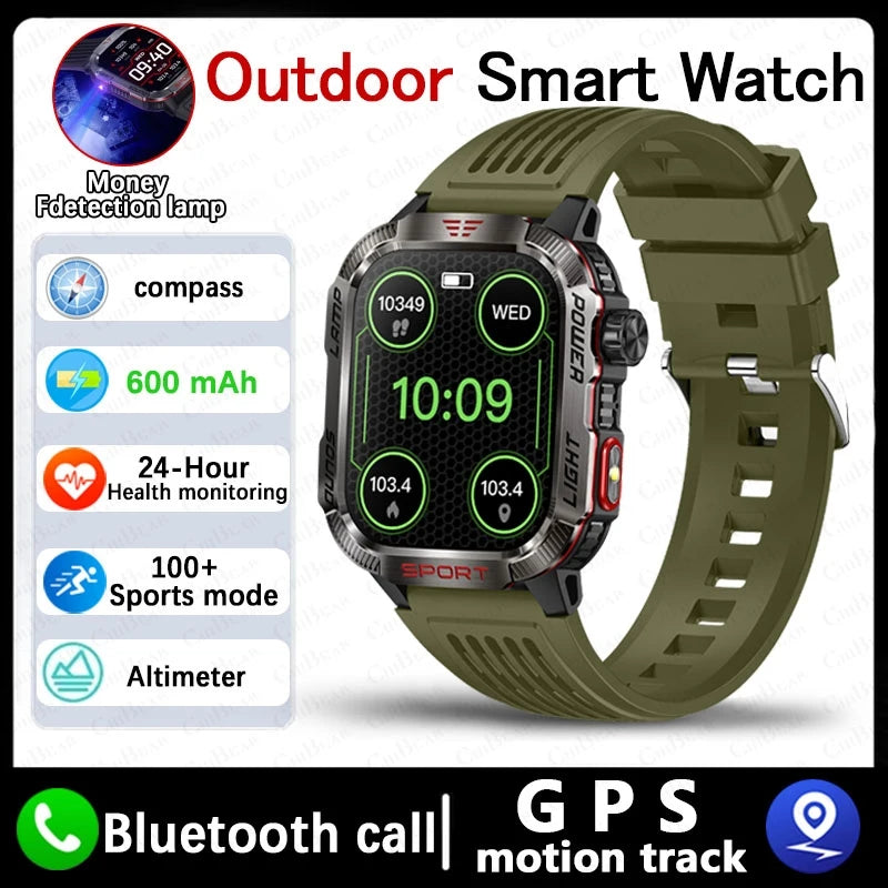 2024 Outdoor Smartwatch with Fitness Tracker & Bluetooth Calls