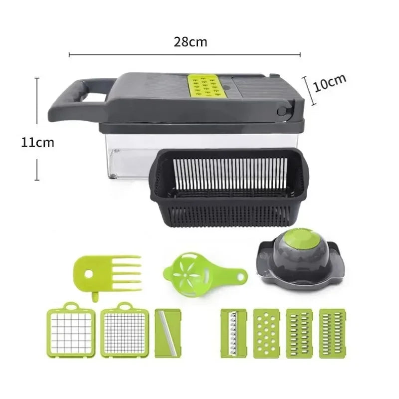 Vegetable Chopper & Slicer – 14/16-in-1 Multifunctional Cutter